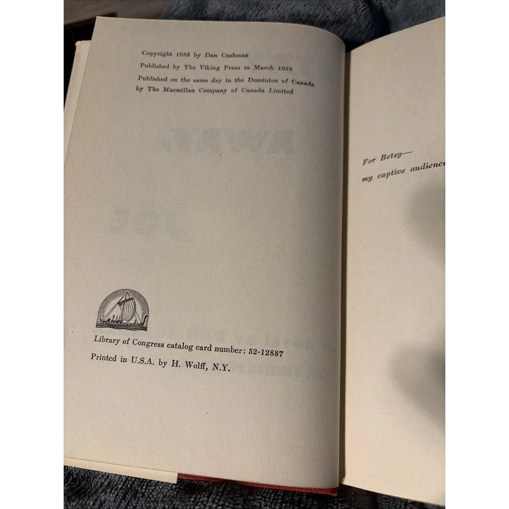 Stay Away, Joe, Dan Cushman, 1953,‎ Viking Press - 1st edition Good Dust Cover